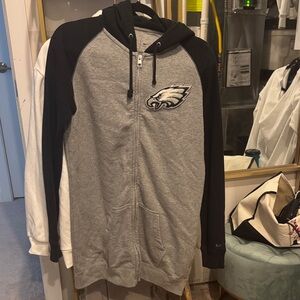Nike Men's Gray and Black Zip-Up Sweater